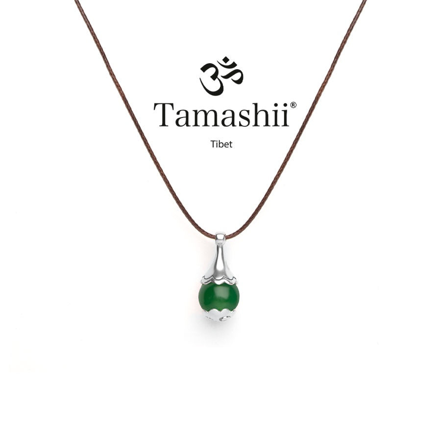 Collana Unisex Tamashii Ciondolo Ear-Drops Agata Verde NHS1800-12